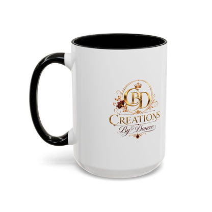 Accent Coffee Mug — Creations By Donece Logo Ceramic Mug (11/15 oz)