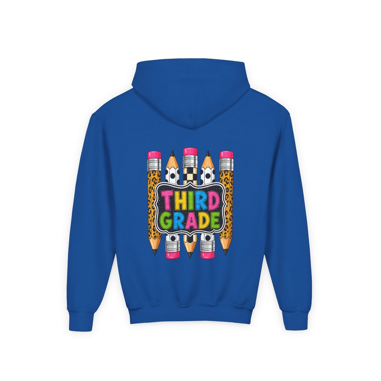 Third Grade Kids Hoodie — Cute Pencil Back-to-School Sweatshirt
