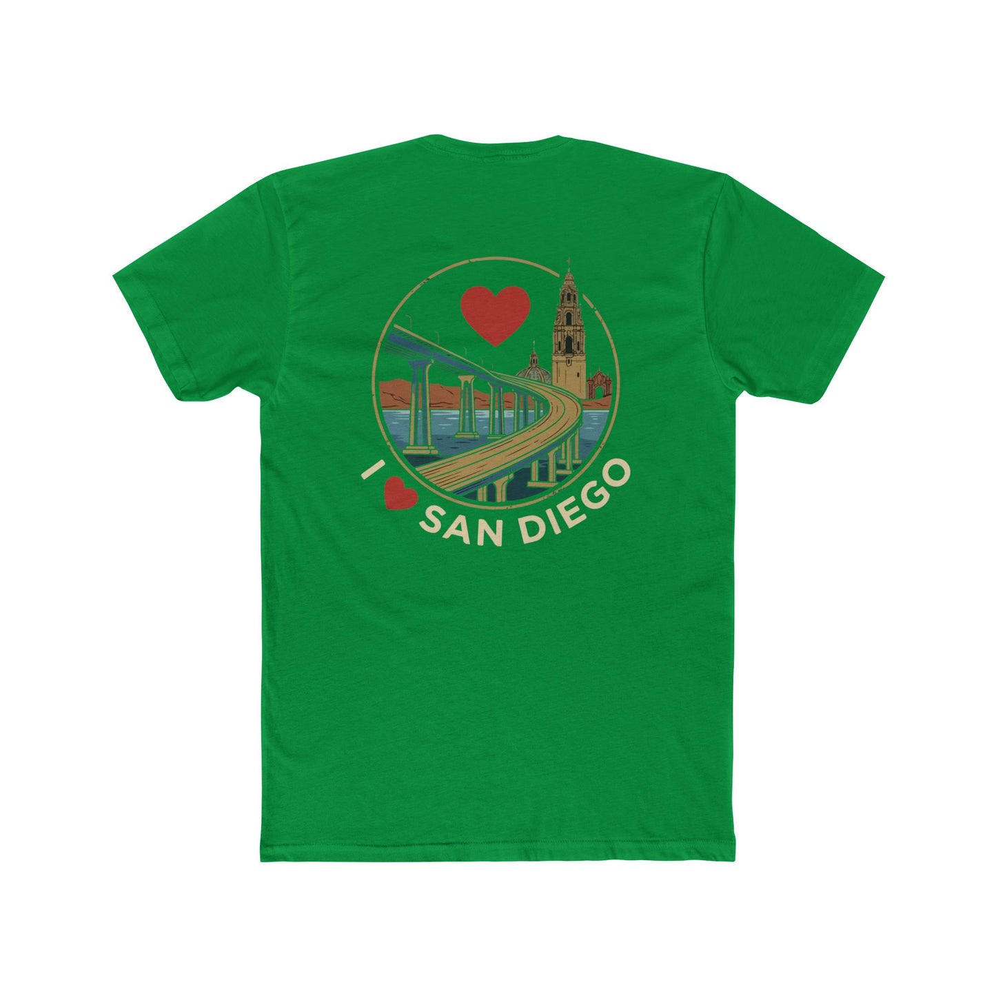I Heart San Diego Crew Tee — Vintage Bridge & Tower Graphic