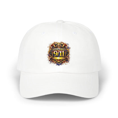 9/11 Memorial Dad Cap — Firefighter Badge Emblem Tribute Hat