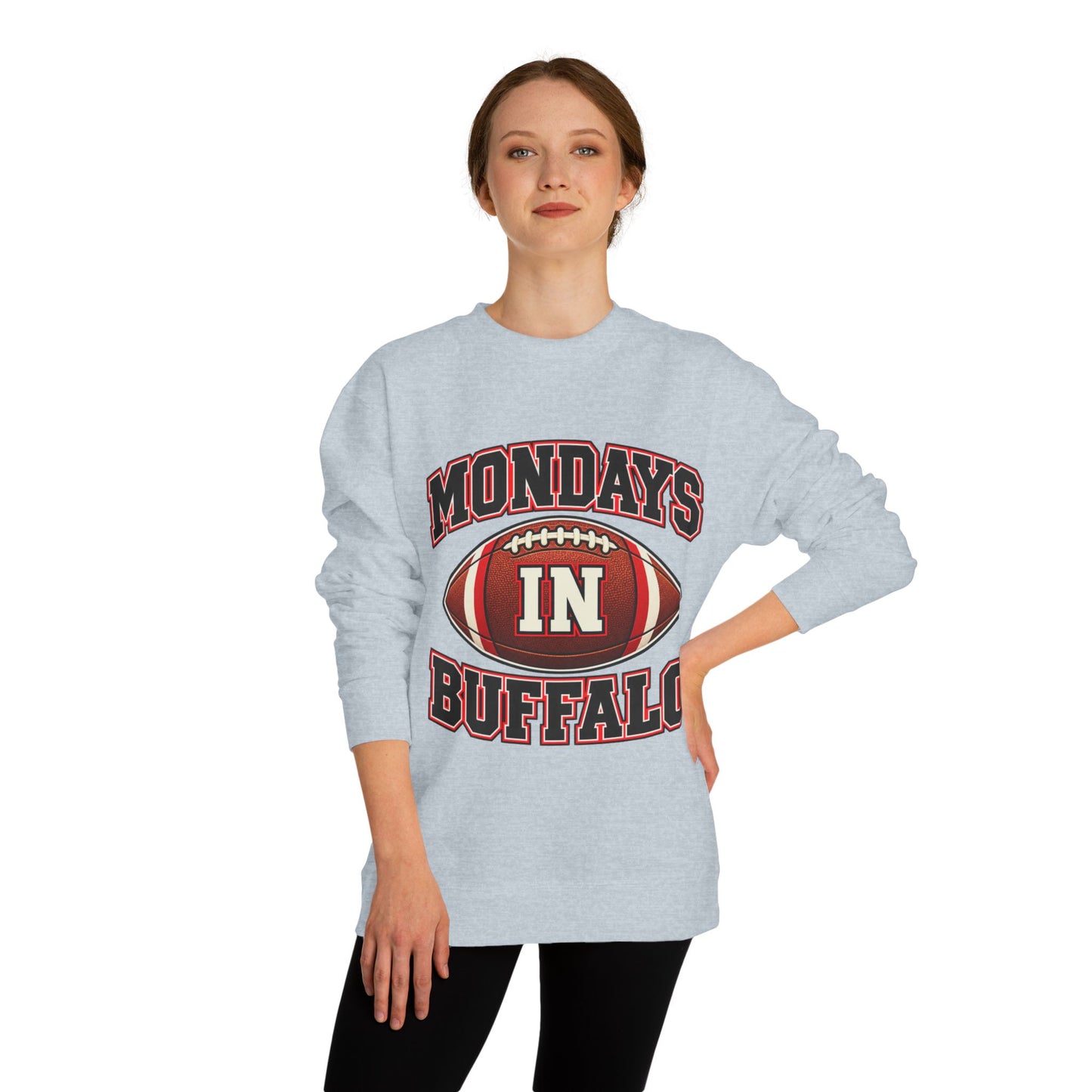 Football Sweatshirt — "Mondays in Buffalo" Crewneck