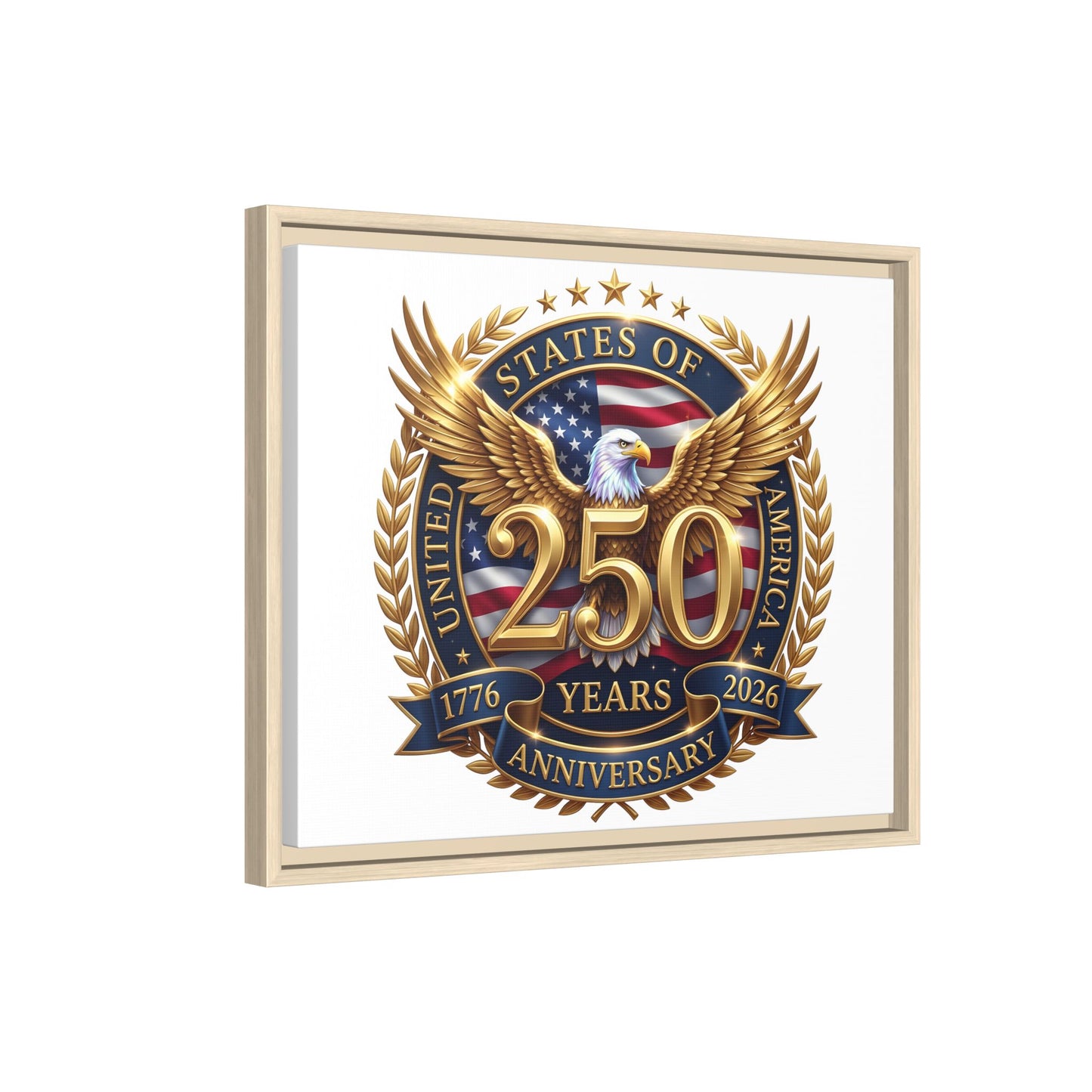250th United States Anniversary Framed Canvas Print