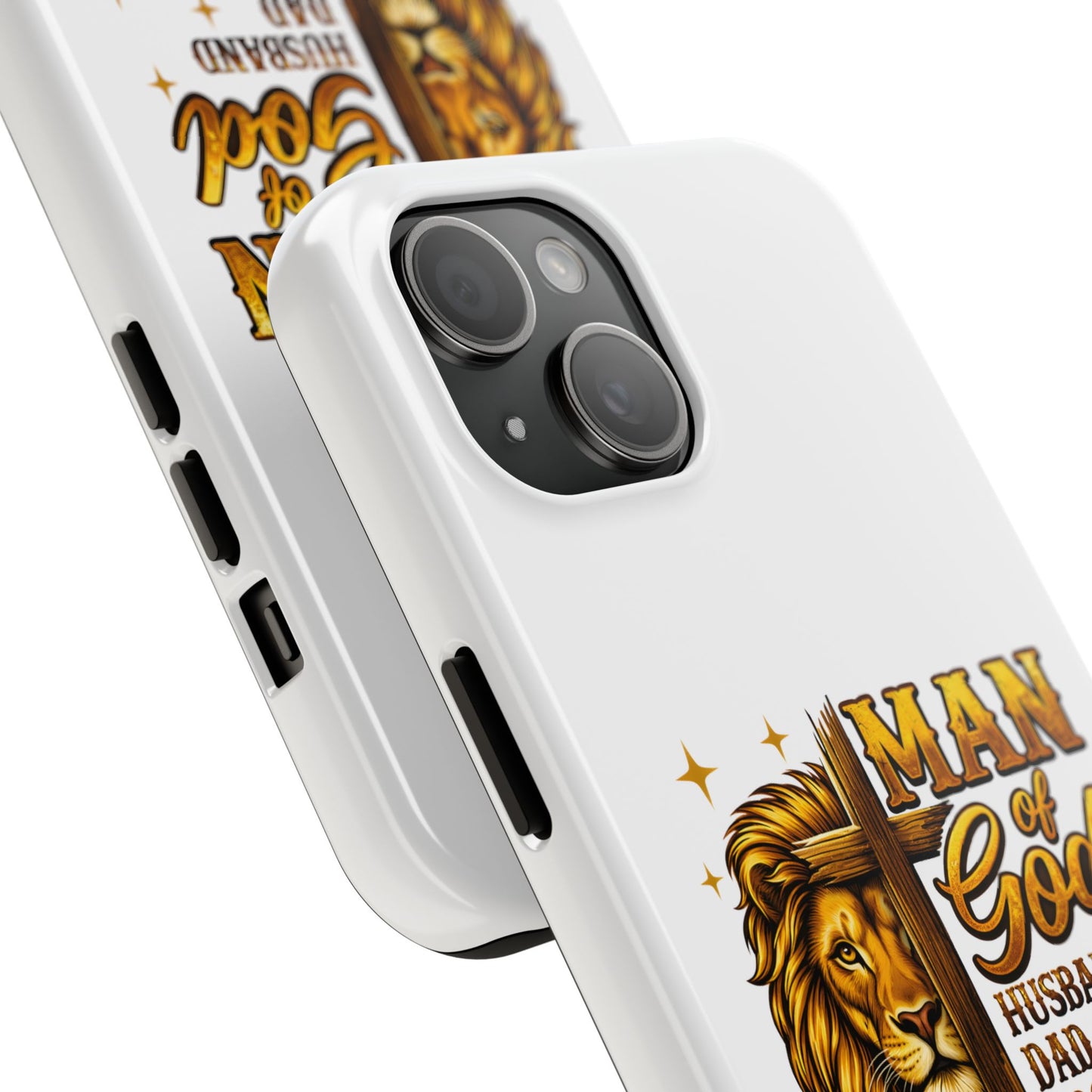 Man of God Lion Phone Case — ‘Man of God’ Christian Protector Dad Gift