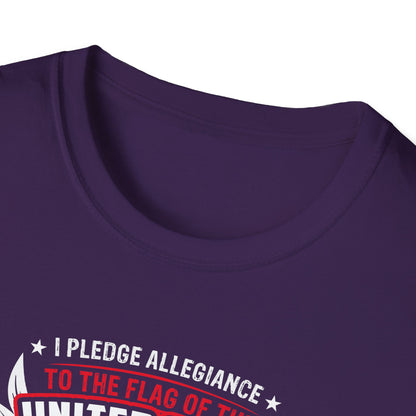 I Pledge Allegiance To the Flag of the of America The Reporlic for Which It Stands One Nation Under God Indivisible  With Liberty and Justice for All T-Shirt