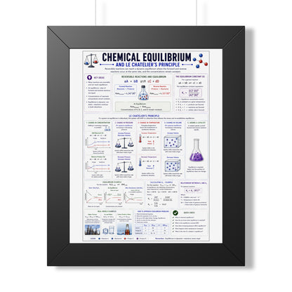 Chemical Equilibrium Poster — Framed Educational Chemistry Print