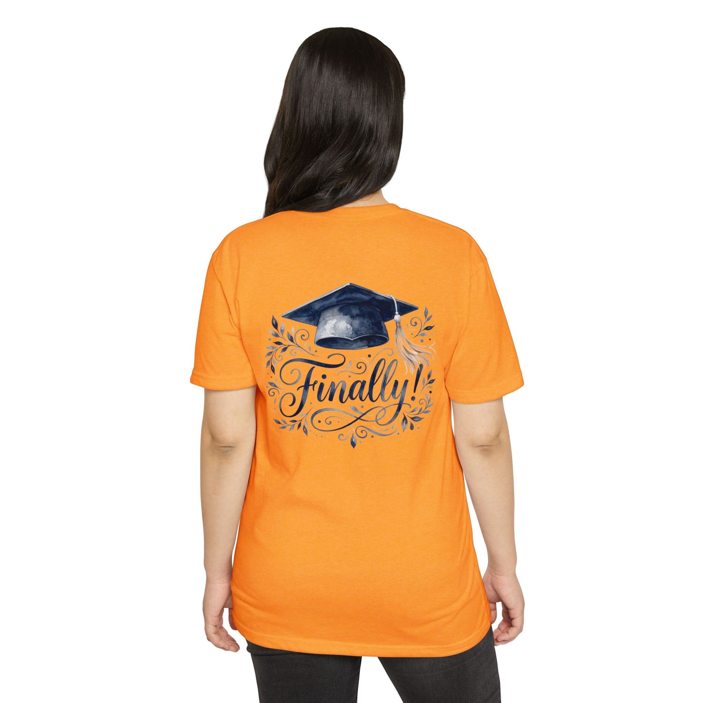 Finally! Graduation T-Shirt — Cap & Script Celebration Tee