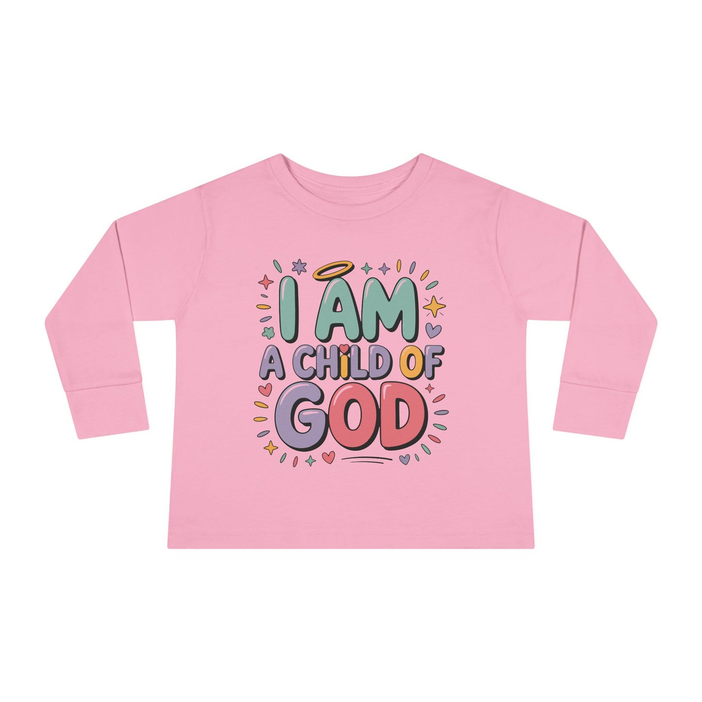 I Am a Child of God Toddler Long Sleeve Tee — Cute Christian Kids Shirt
