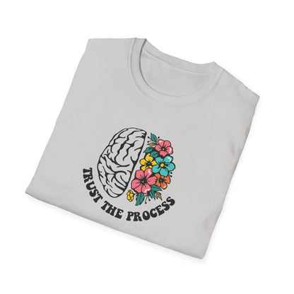 Trust the Process Brain & Flowers T-Shirt