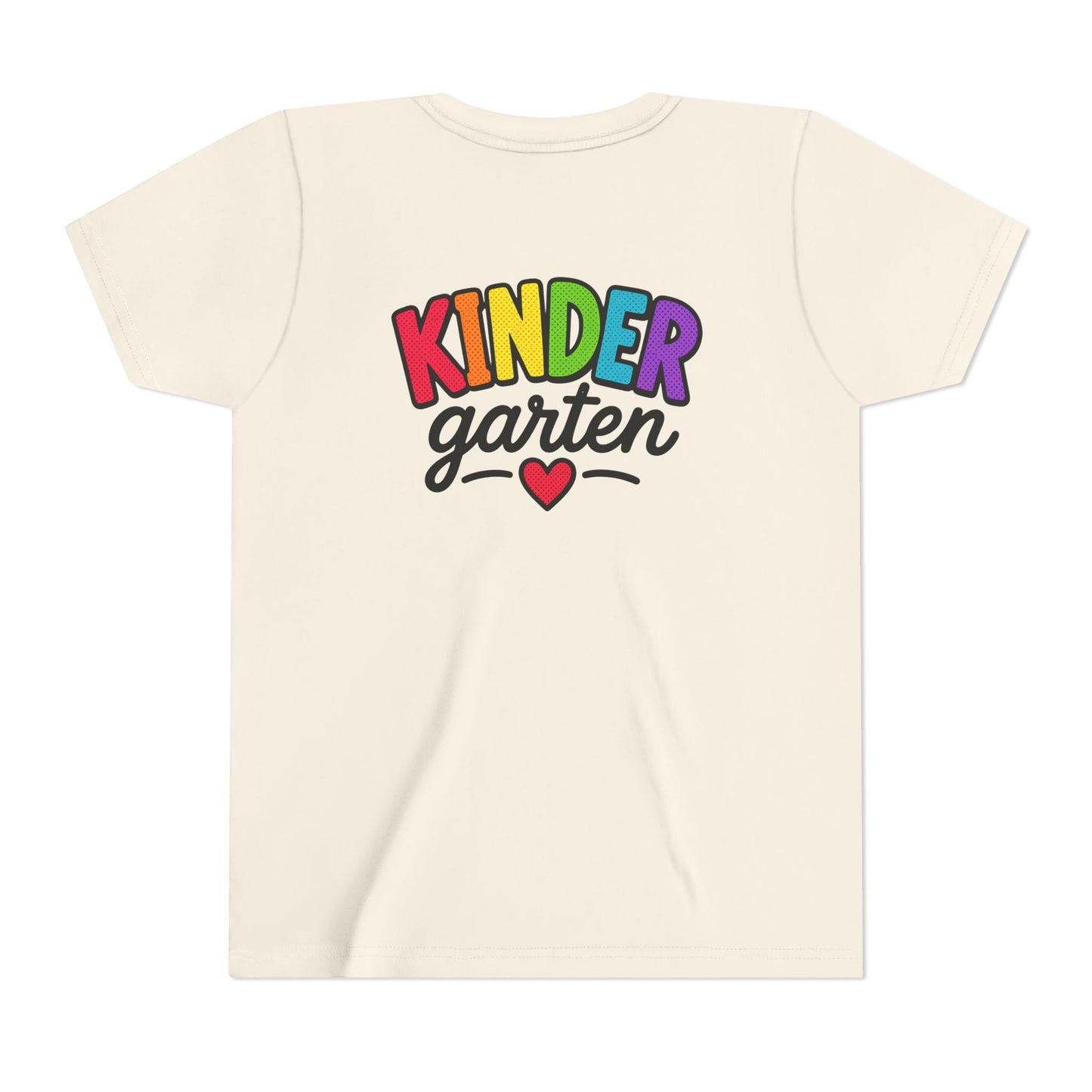 Kindergarten Rainbow Youth Tee — 'Kindergarten' Colorful Back-to-School Shirt