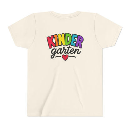 Kindergarten Rainbow Youth Tee — 'Kindergarten' Colorful Back-to-School Shirt