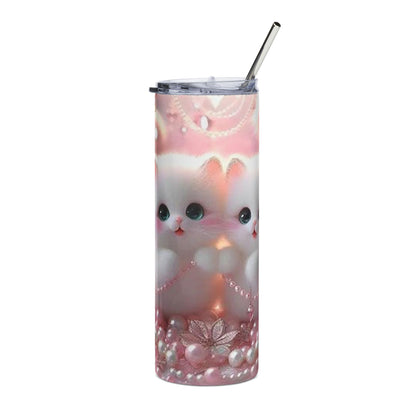 Pink Pearl Kitty 20oz Stainless Tumbler