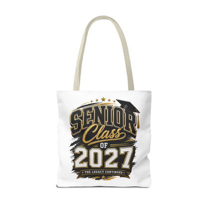 Senior Class of 2027 Tote Bag – Graduation Gift Tote with Cap Graphic