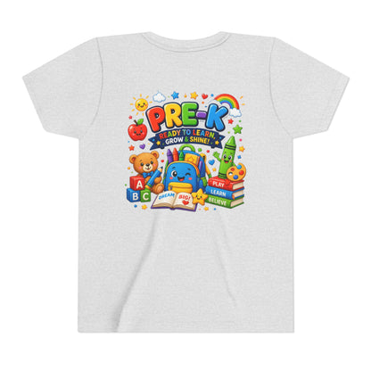 Pre-K Ready To Learn Kids T-Shirt — Colorful Preschool Back-to-School Tee