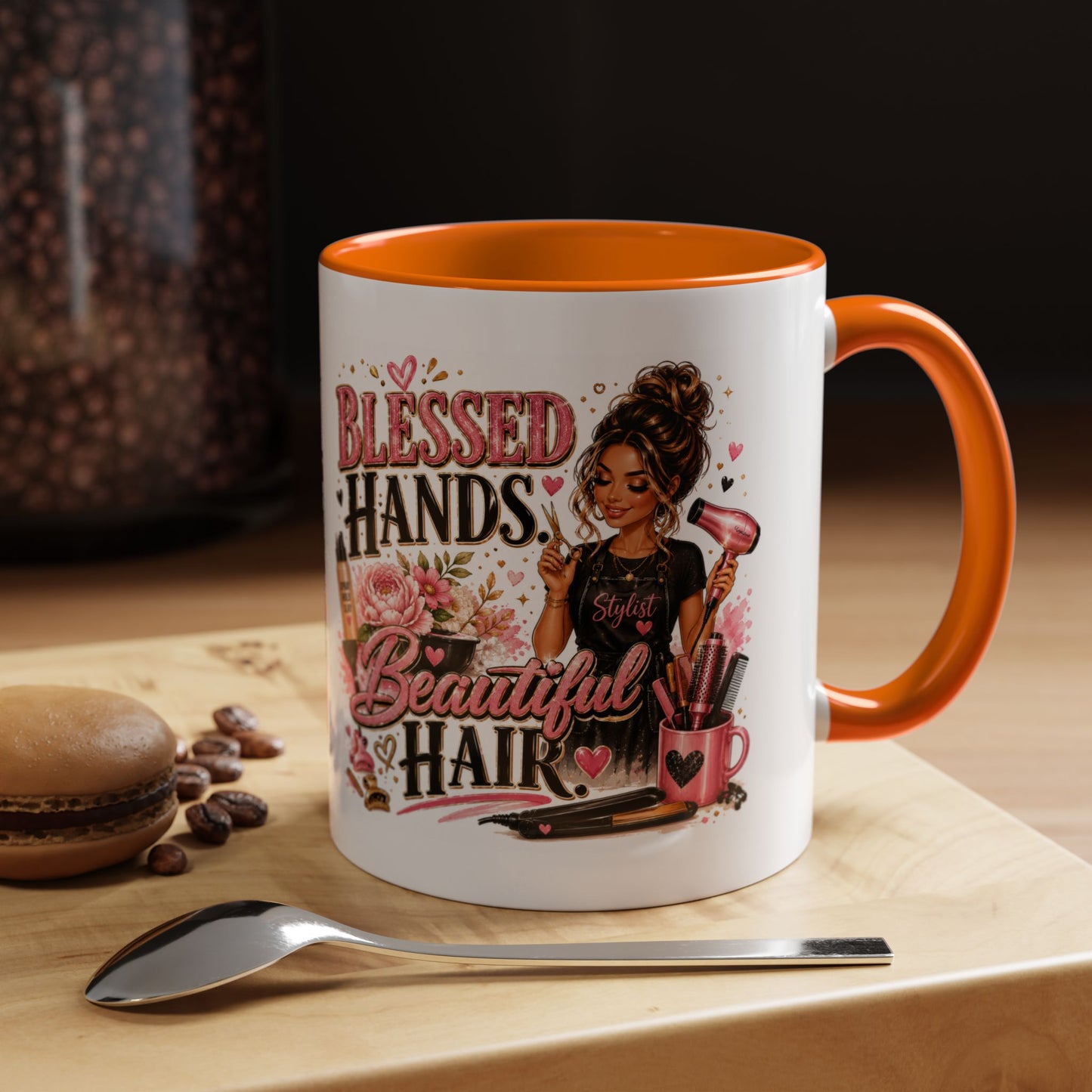 Blessed Hands Beautiful Hair Coffee Mug — Stylist Barber Hairdresser Gift