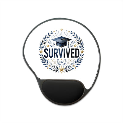 Graduation 'Survived' Mouse Pad with Wrist Rest