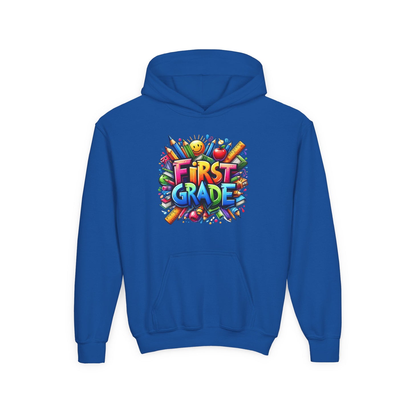 First Grade Kids Hoodie – Colorful Back-to-School Sweatshirt