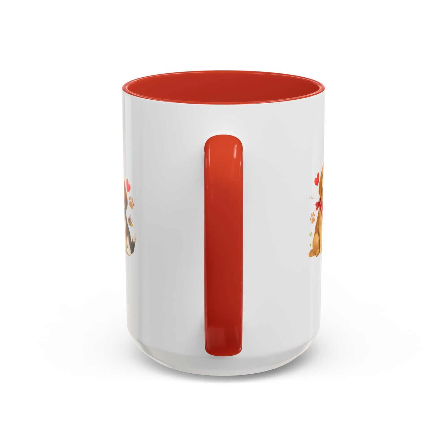 Dog Lover Accent Coffee Mug — “Love is a Four-Legged Word” Ceramic Gift