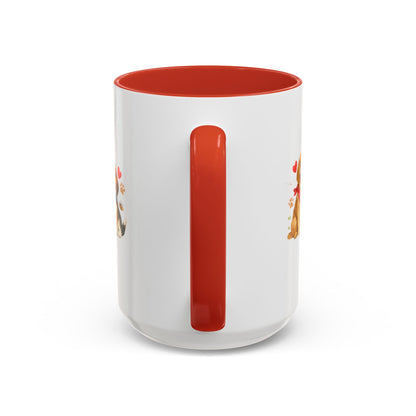 Dog Lover Accent Coffee Mug — “Love is a Four-Legged Word” Ceramic Gift