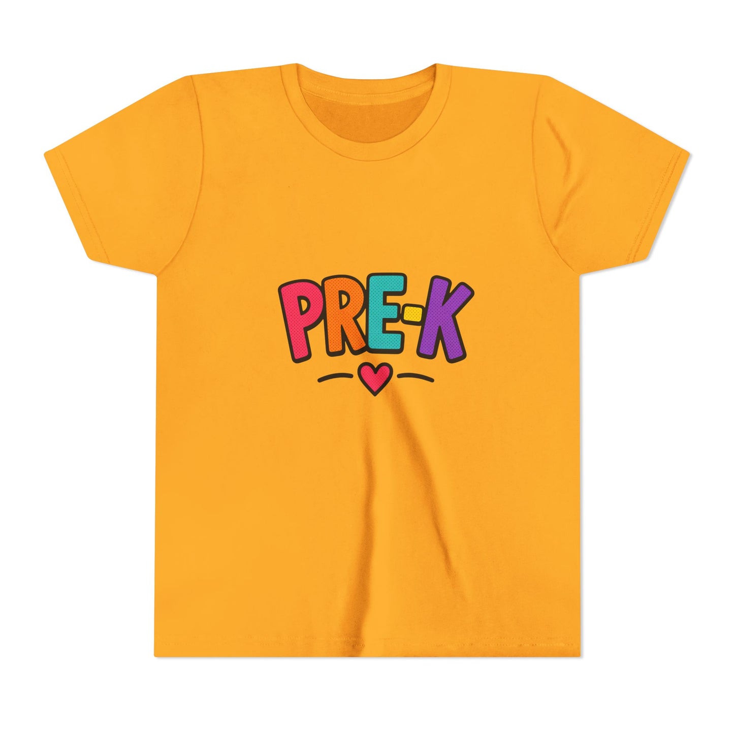 Pre-K Kids Tee — Colorful Heart Preschool Shirt for Boys & Girls