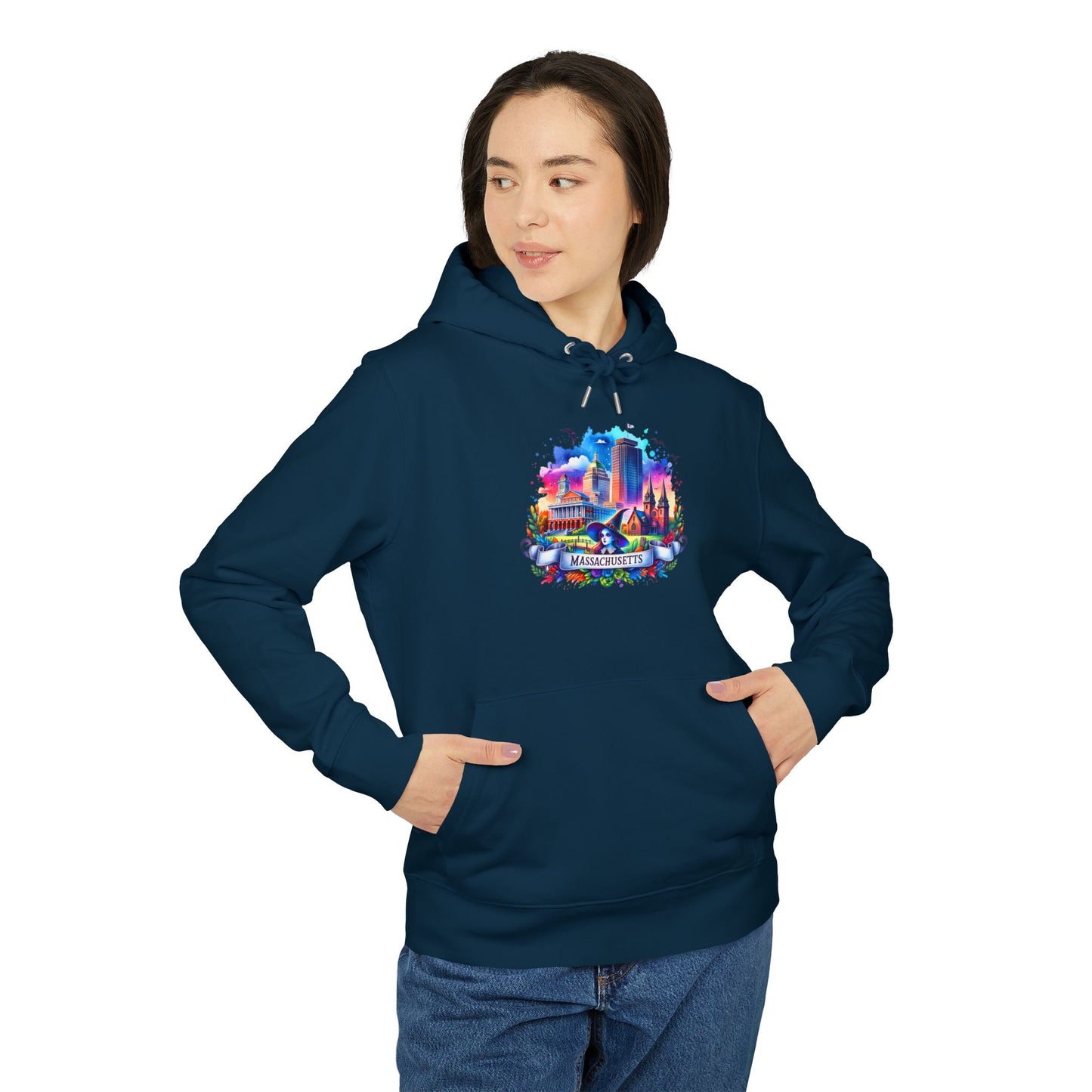 Massachusetts Skyline Hoodie – Colorful Boston Landmark Pullover