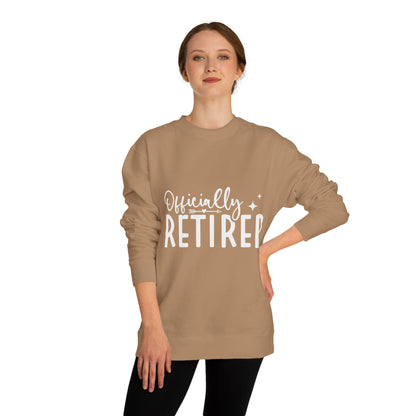 Retired Crewneck Sweatshirt — "Officially Retired" Retirement Gift Pullover