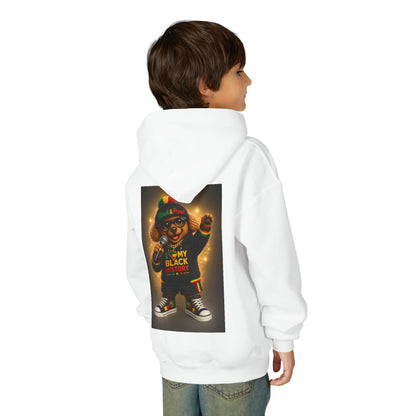 Youth Hoodie — "Proud To Be My Black" Rasta Bear Graphic