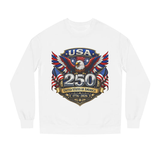 USA 250th Anniversary Sweatshirt — Patriotic Eagle 1776–2026 Crewneck