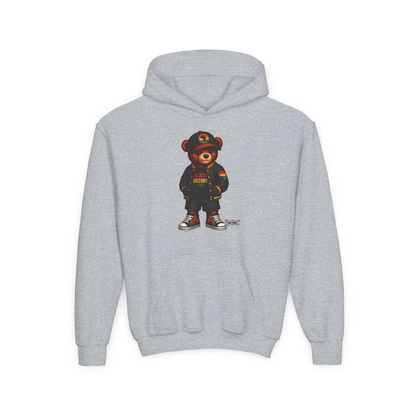 Youth Bear Hoodie — 'Follow Your History' Streetwear Kids Sweatshirt