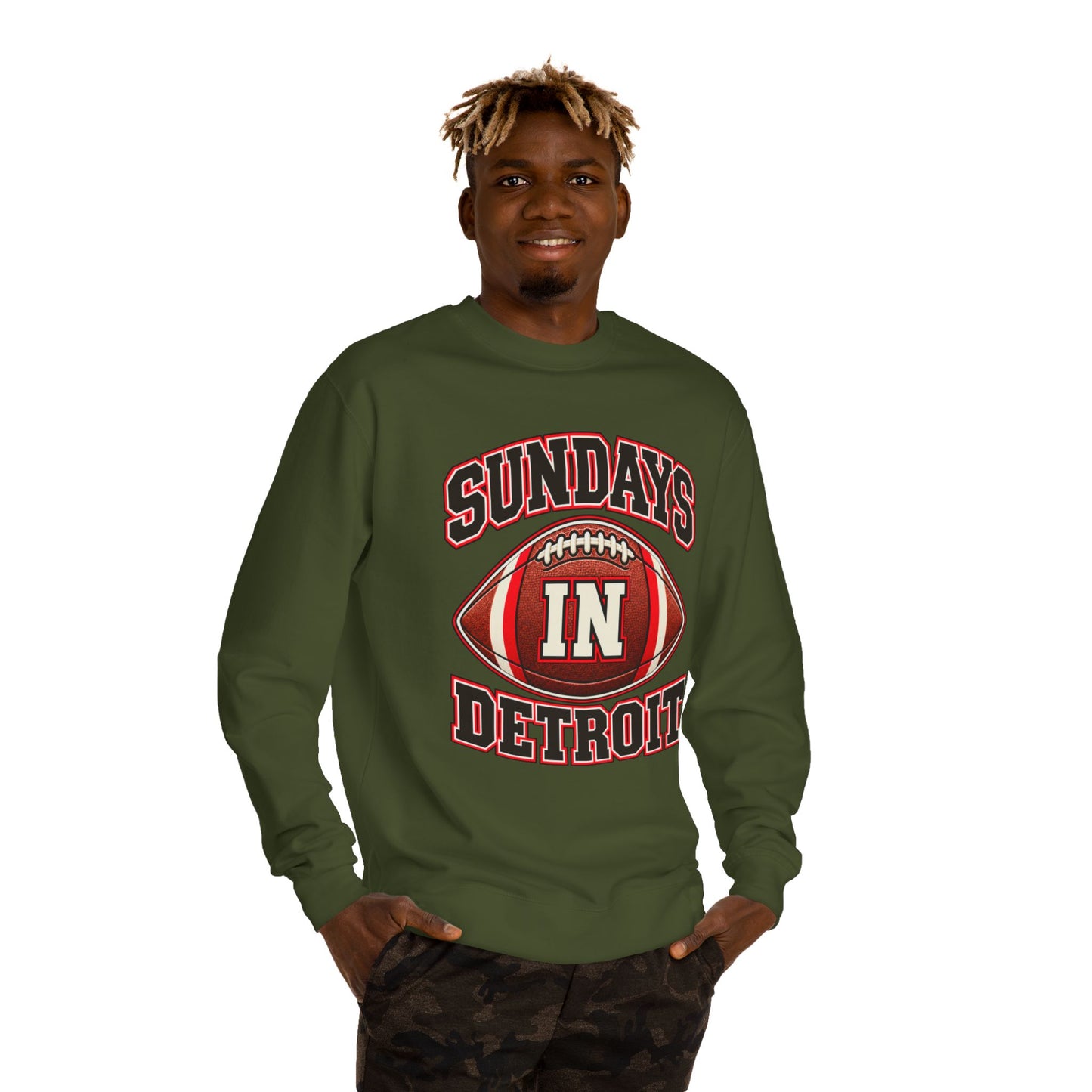 Sundays in Detroit Football Sweatshirt