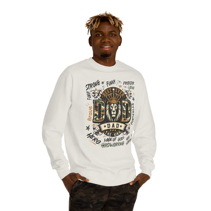 Dad Lion Crewneck Sweatshirt – 'Best Ever Dad' Father's Day Gift