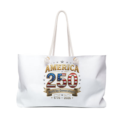 America 250 Weekender Bag — 1776–2026 Patriotic Travel Tote