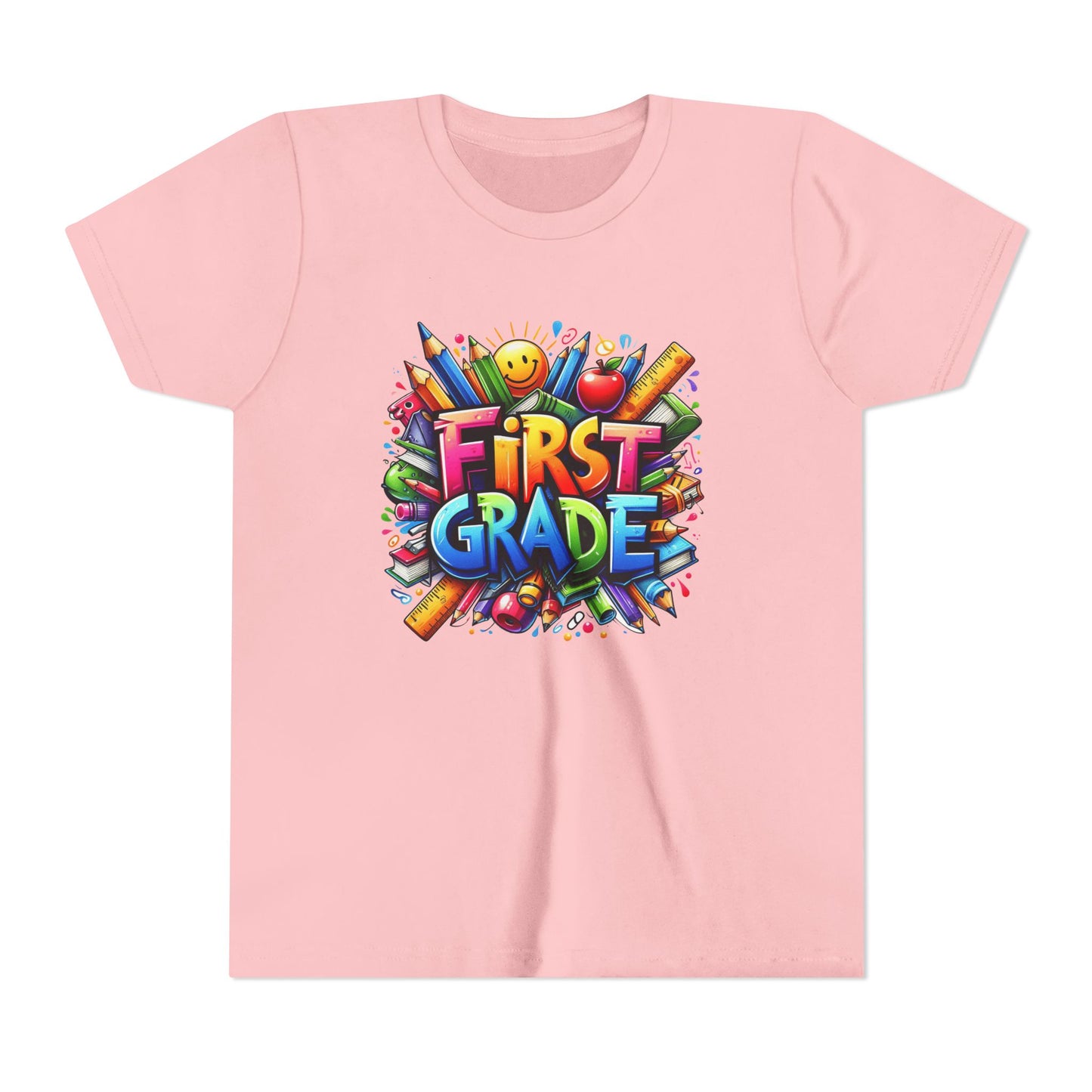 First Grade Kids Tee — Colorful Back-to-School Shirt for Boys & Girls