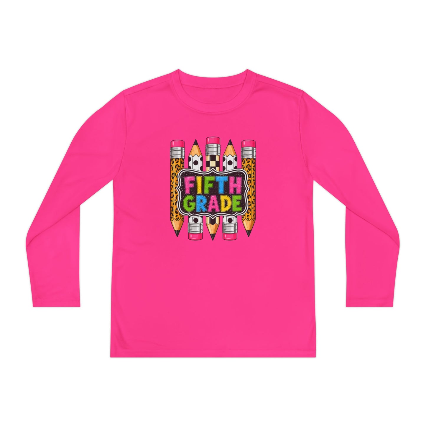 Fifth Grade Pencil Graphic Youth Long Sleeve Tee