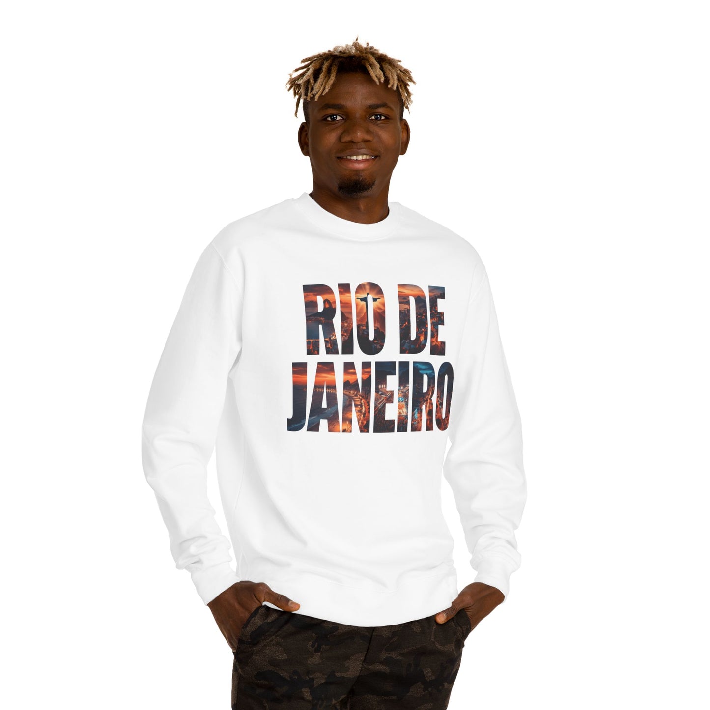 Rio de Janeiro Graphic Sweatshirt — Sunset Typography Travel Crewneck