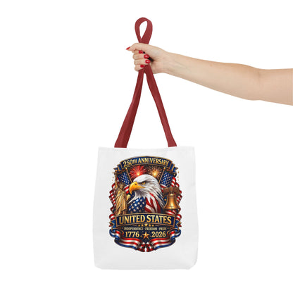 United States 250th Anniversary Tote Bag — Eagle & Flags 1776–2026