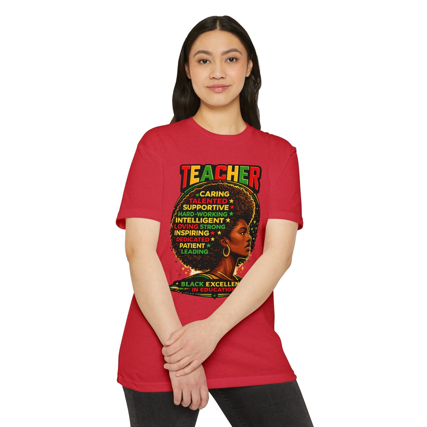 Teacher Black Excellence T-Shirt — Inspirational Afrocentric Educator Design