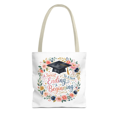 Graduation Floral Tote Bag — "A Sweet Ending To A New Beginning"
