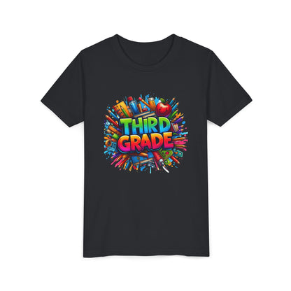 Third Grade Kids' T-Shirt – Colorful School Supplies Back-to-School Tee
