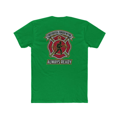 Firefighter Maltese Cross T‑Shirt — "Always Ready" Crew Tee