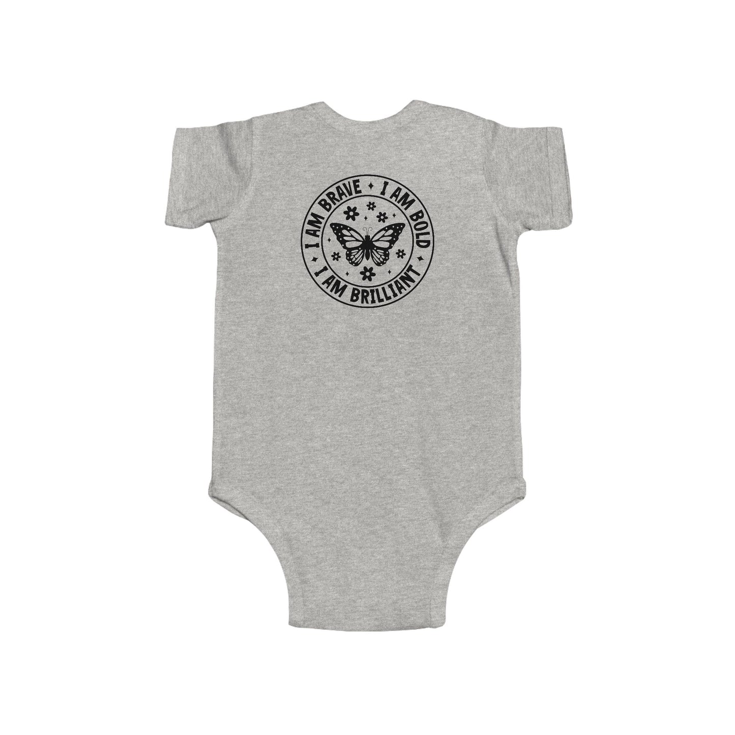 Infant Bodysuit — 'I Am Brave • I Am Bold • I Am Brilliant' Butterfly Onesie