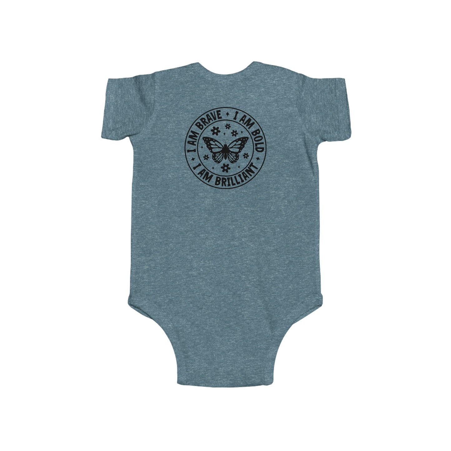 Infant Bodysuit — 'I Am Brave • I Am Bold • I Am Brilliant' Butterfly Onesie