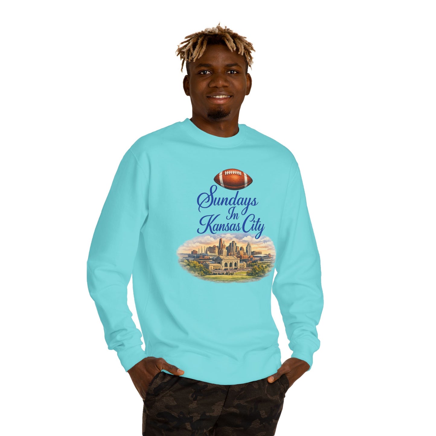 Sundays in Kansas City Sweatshirt — Vintage Skyline Football Crewneck