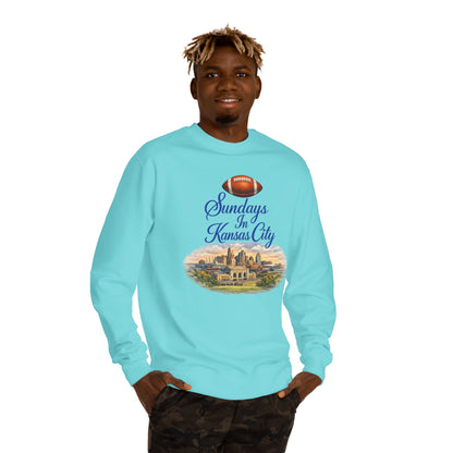 Sundays in Kansas City Sweatshirt — Vintage Skyline Football Crewneck