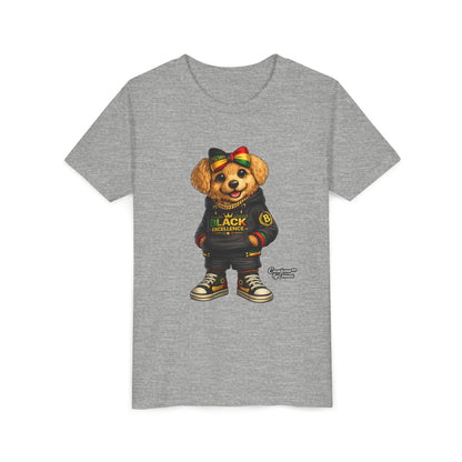 Youth Tee — Rasta Teddy "Black Excellence" Graphic Shirt