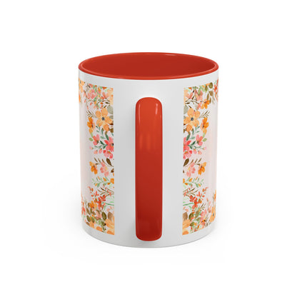 Life Began With You Mom Floral Accent Coffee Mug