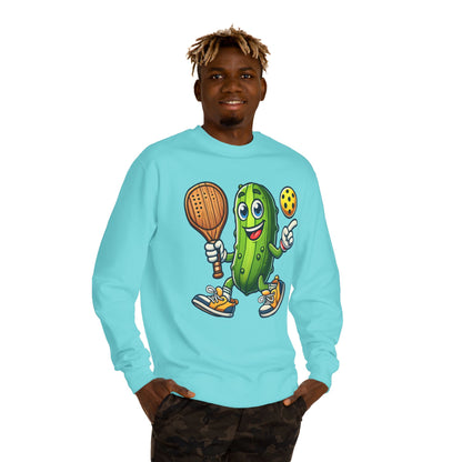 Pickle Pickleball Sweatshirt — Funny Pickle Playing Pickleball Crewneck