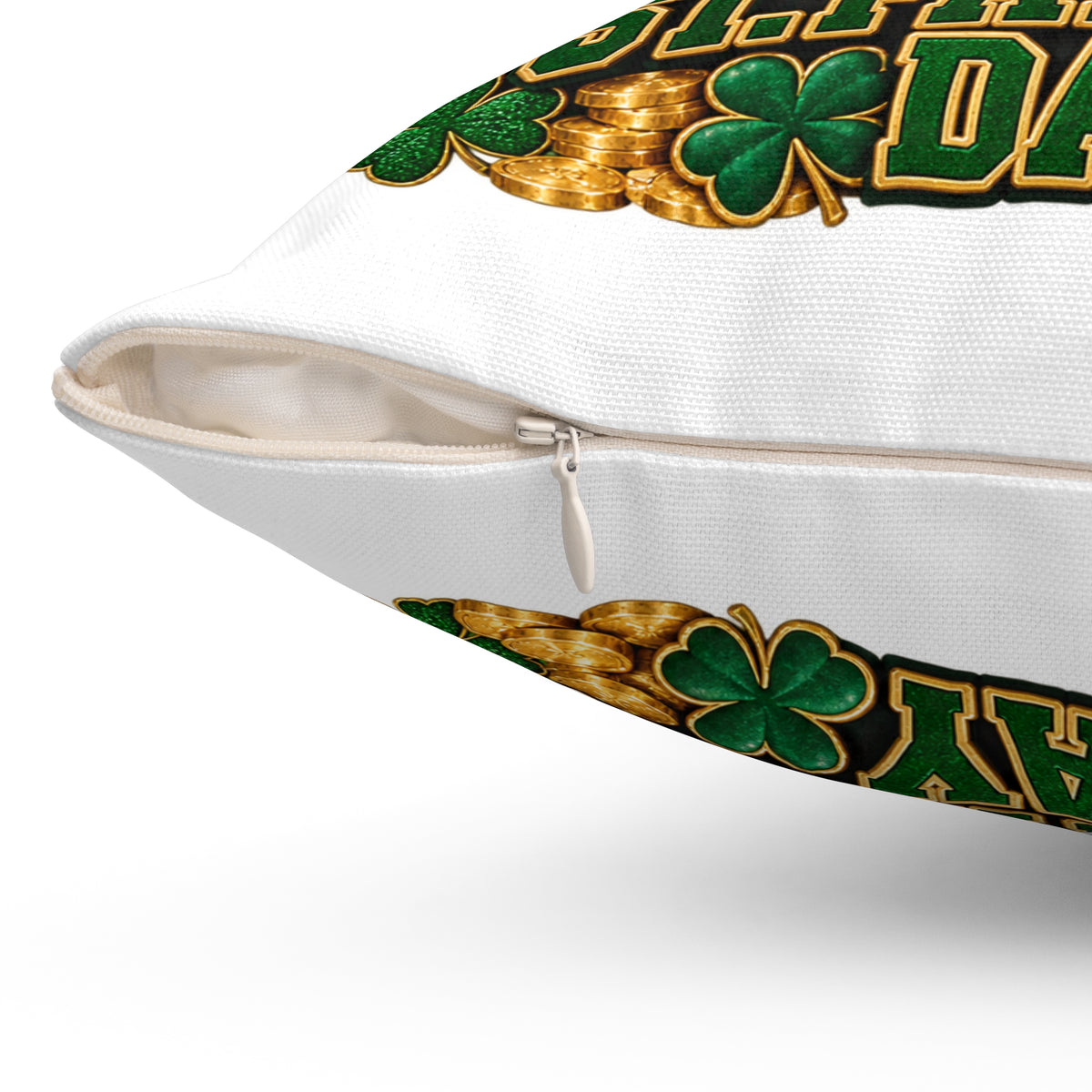 St. Patrick's Schnauzer Pillow — Happy St. Patrick’s Day Decorative Throw Pillow