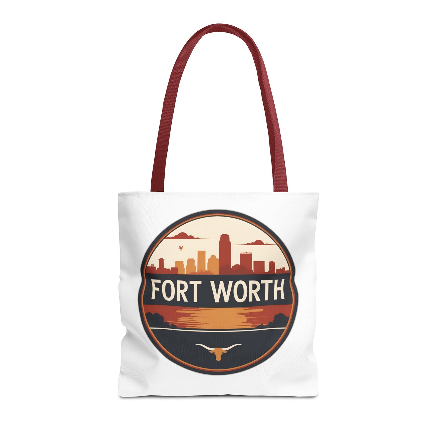 Fort Worth Skyline Tote Bag — Vintage Texas Cityscape Tote