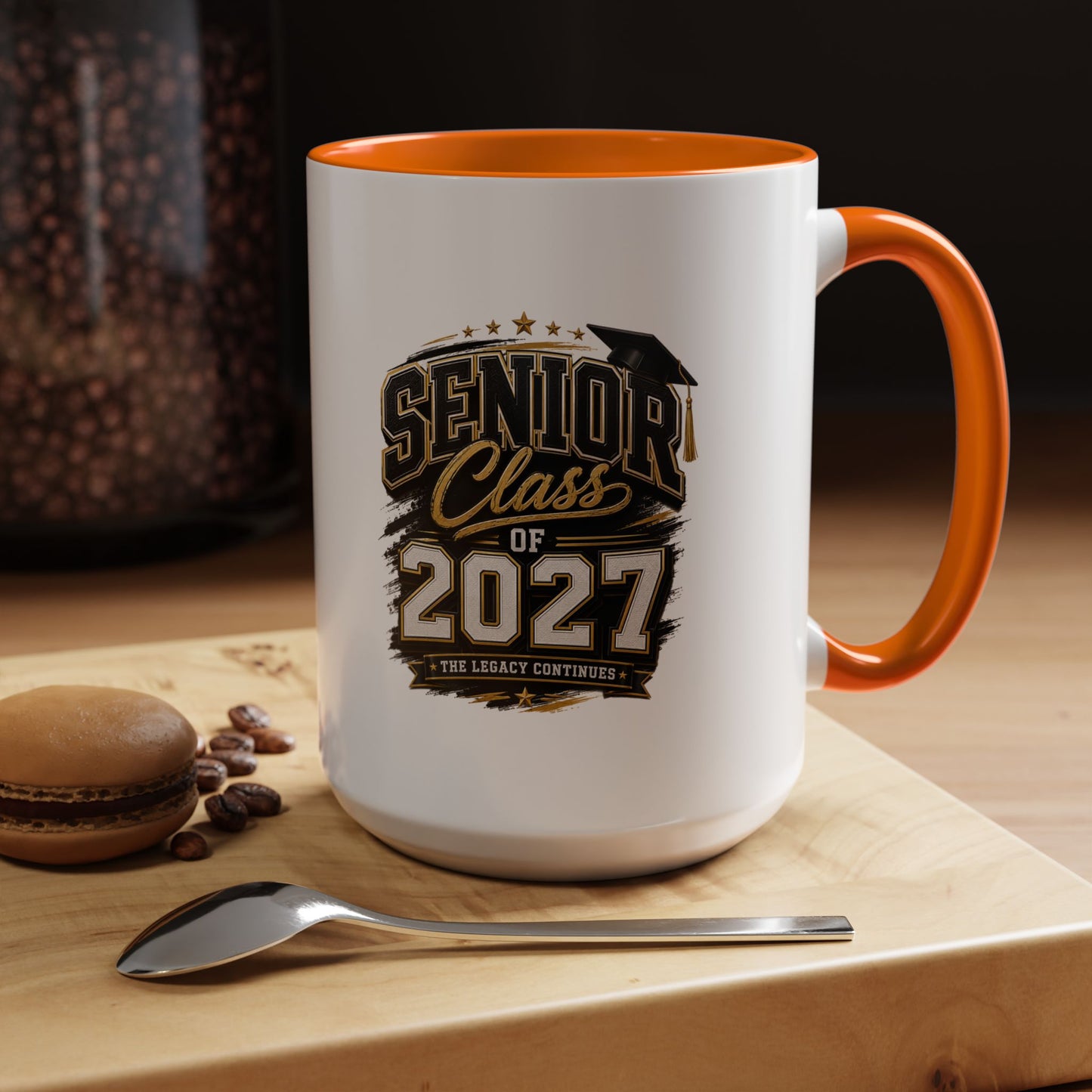 Senior Class of 2027 Accent Coffee Mug — Graduation Gift