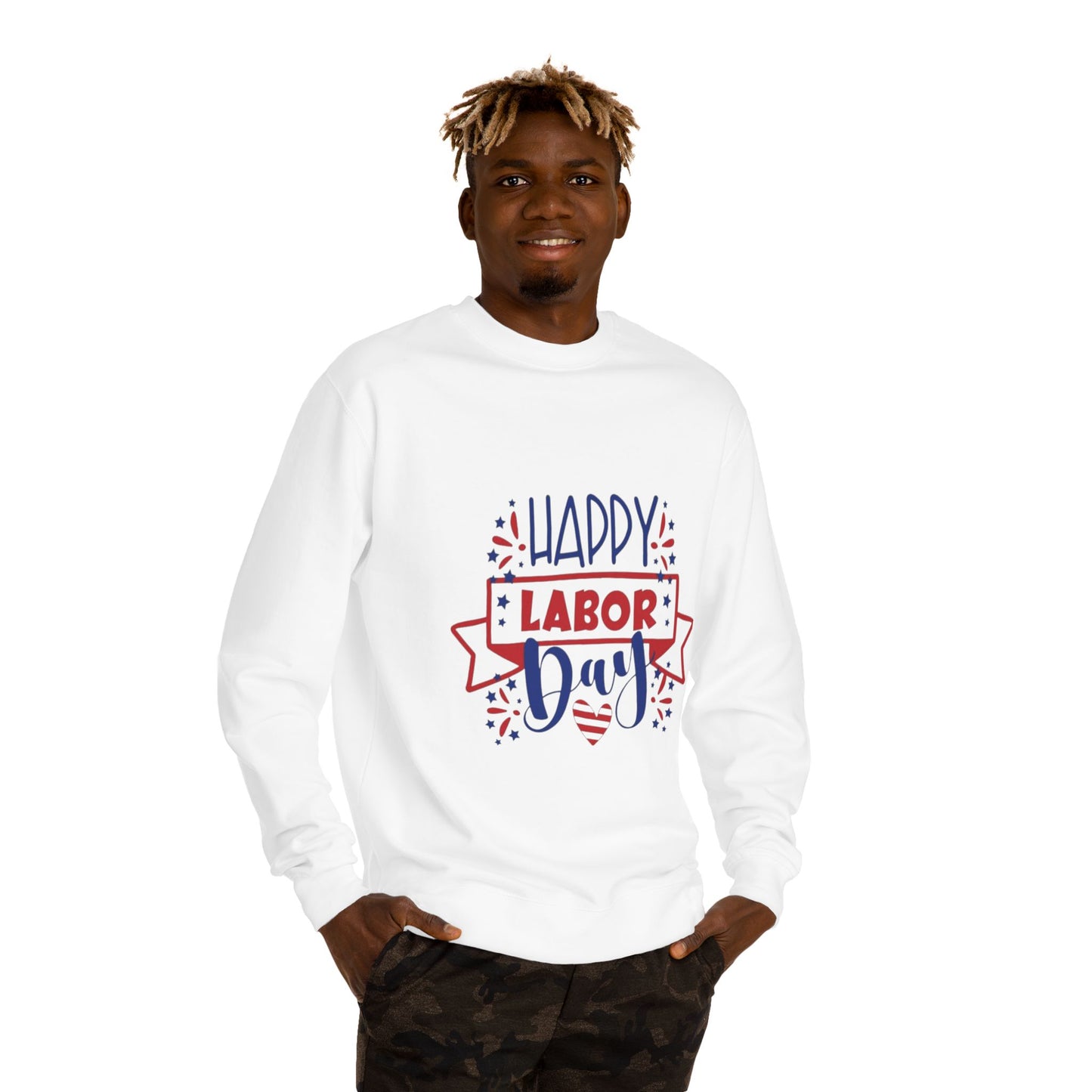 Labor Day Sweatshirt — "Happy Labor Day" Patriotic Crewneck